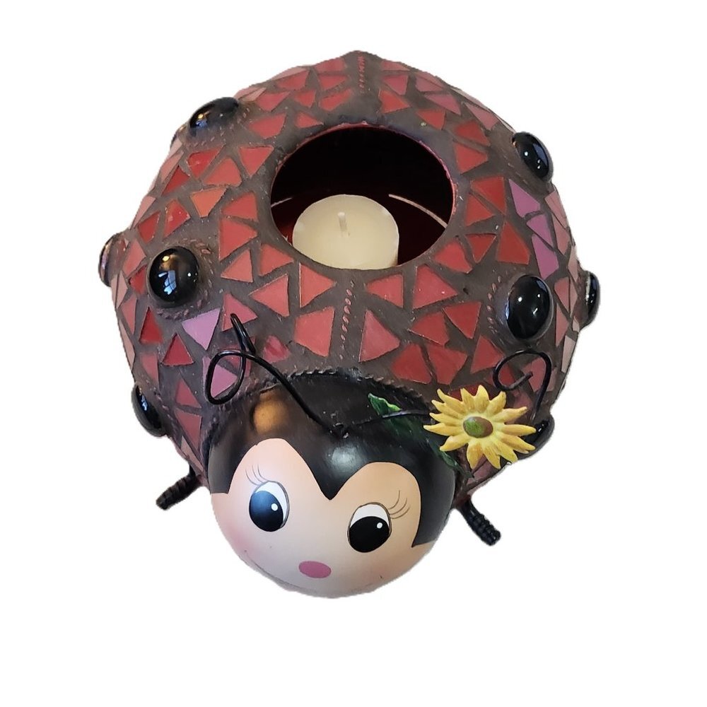 Home Interior Mosaic Ladybug Votive Candle Holder - Picture 3 of 16